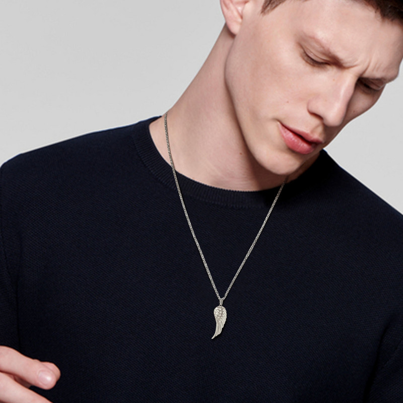 Vnox Angel Wing tuhastamise kaelakee naistele, meestele, roostevabast terasest urni ripatsiga tuhahoidja mälestusehted, mälestuskingitus