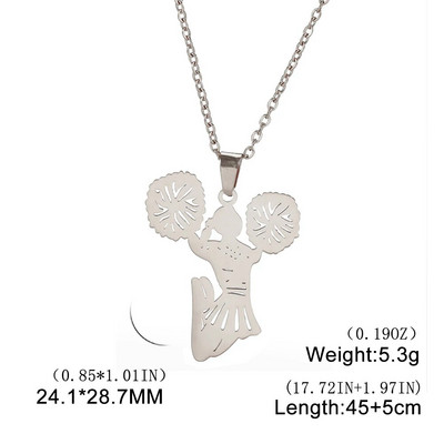 Cazador uus Cheer Leader ripatsikaelakee naistele tüdrukutele roostevabast terasest ehtest kett kaelakee 2023. aasta sünnipäevakingitus