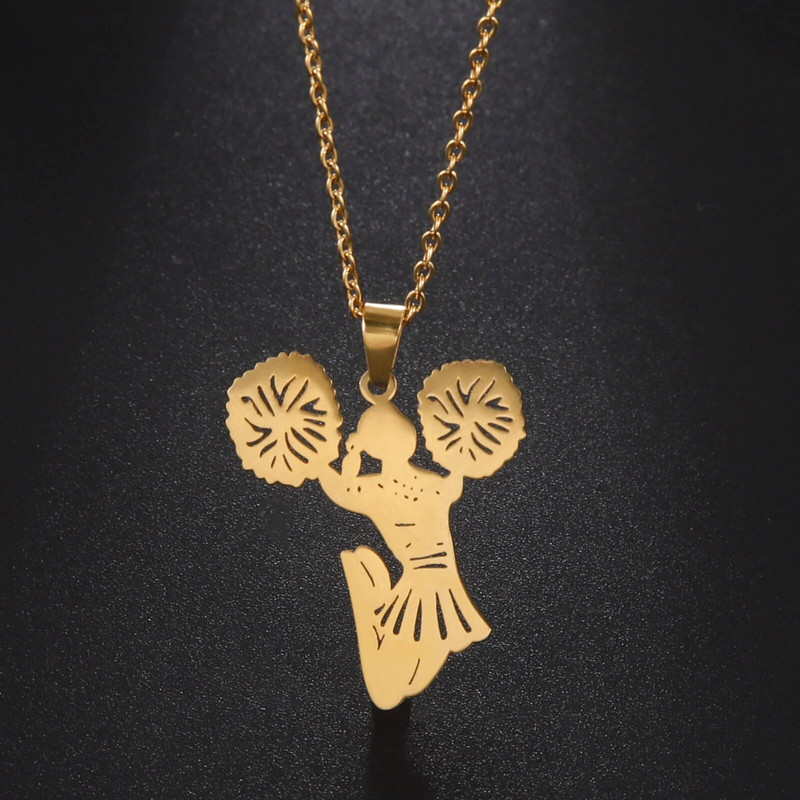 Cazador uus Cheer Leader ripatsikaelakee naistele tüdrukutele roostevabast terasest ehtest kett kaelakee 2023. aasta sünnipäevakingitus