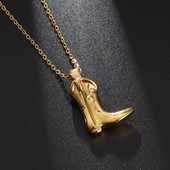 Moedisain Lääne kauboisaapad ripats kullavärvi naiste kingad kaelakee naistele hiphopi glamuuri peened ehted kingitused