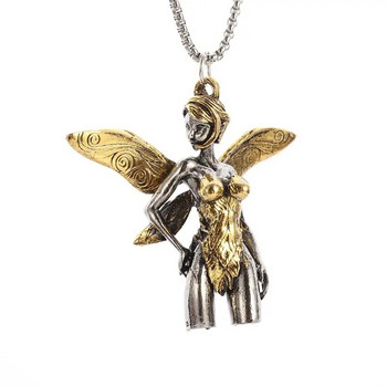 Секси пеперуда фея висулка сребърно покритие ангелски крила колие двойка бижута приятелка подарък за рожден ден