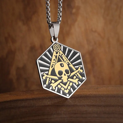 Retro panko gotikos stiliaus dominuojantis metalinis kaukolės kaklo pakabukas vyrams Šaunūs roko gatvės vakarėlio baikerių papuošalai