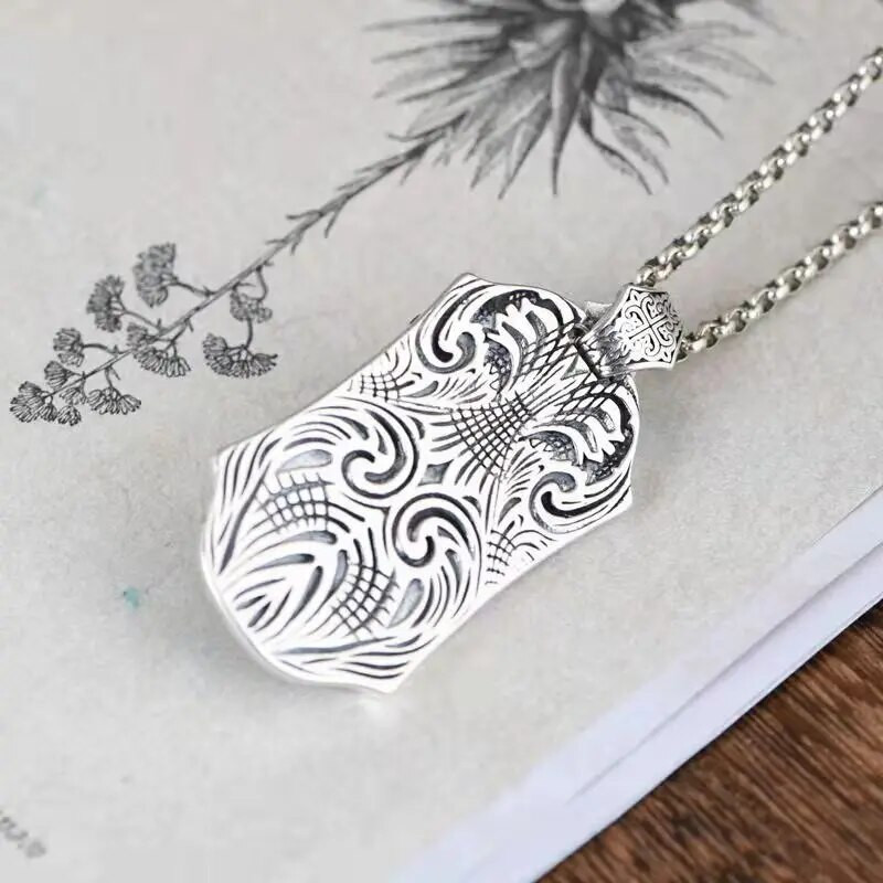 Hõbedane Colorretro Isiksus Trend Punk Stiilis Domineeriv Lõvi Ripats Kaelakee Punk Mootorratturite Peoehted