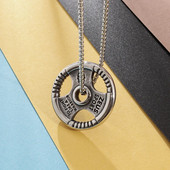 Sunkiosios atletikos lėkštės pakabukas, kūno rengybos įranga, štanga, hantelių karoliai, vyrų ir moterų sporto salės, sporto papuošalai, priedai