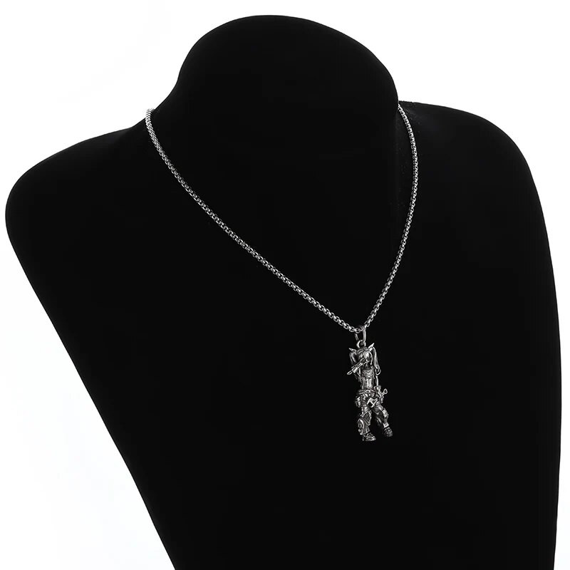 Mech mergaičių karoliai Šaunūs dviratininkų remonto deivės pakabukai vyrų pankų motociklų dviratininkų roko tendencijų papuošalai