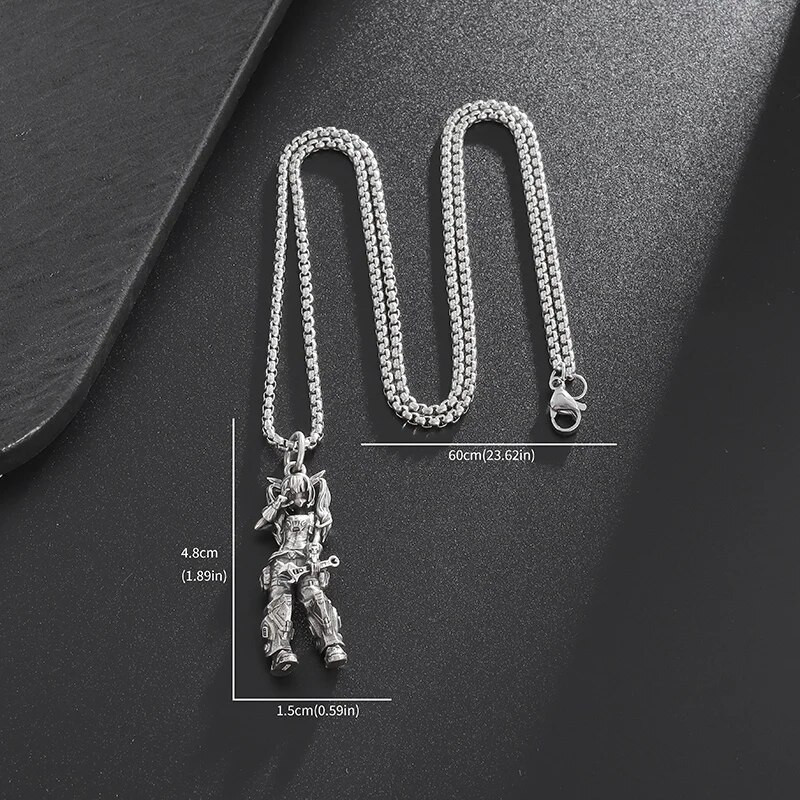 Mech mergaičių karoliai Šaunūs dviratininkų remonto deivės pakabukai vyrų pankų motociklų dviratininkų roko tendencijų papuošalai