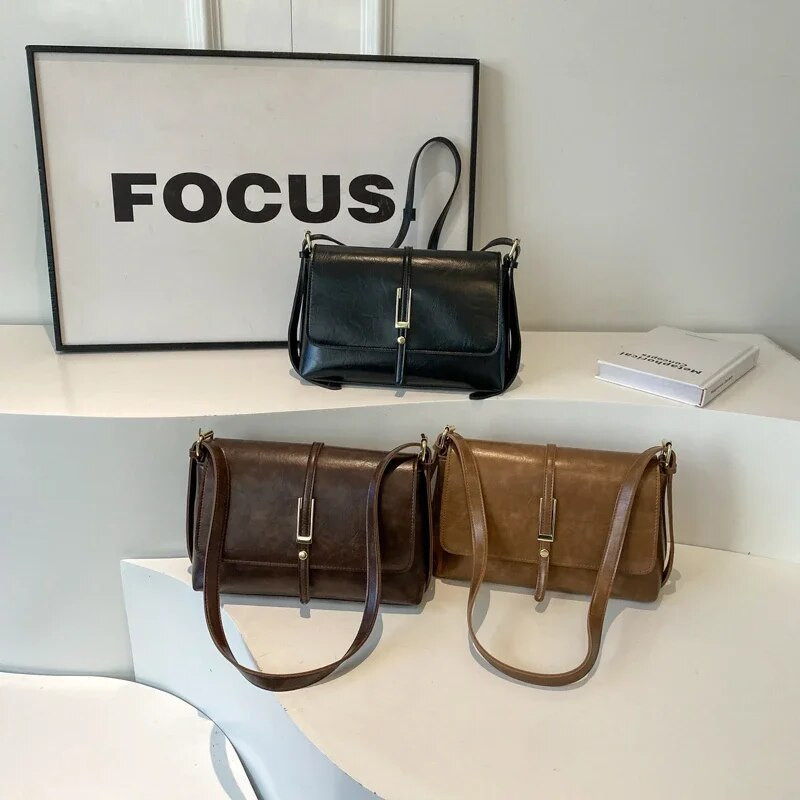 Õla- ja ristkehaga PU kotid 2024 Uus kvaliteetne moodne tõmblukuga kott naistele Bolso Bandolera De Alta Calidad