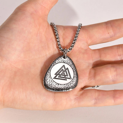 Κολιέ Vnox Rock Punk Norse Viking για άνδρες, ρετρό ανοξείδωτο ατσάλι Nordic Rune Talisman Κρεμαστό κόσμημα Δώρα για άνδρες