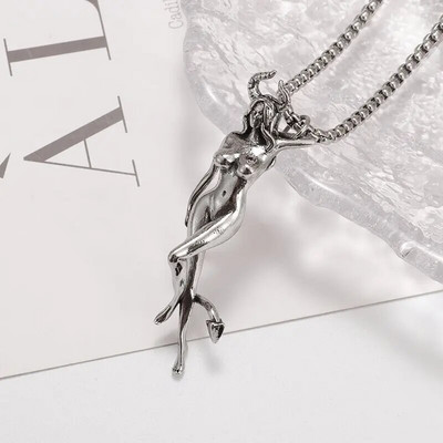 Retro sidabru dengtas moteriškas žvėries pakabukas kūdikiui angelas lankas ir strėlės karoliai, vyriški ir moteriški, žavūs papuošalai