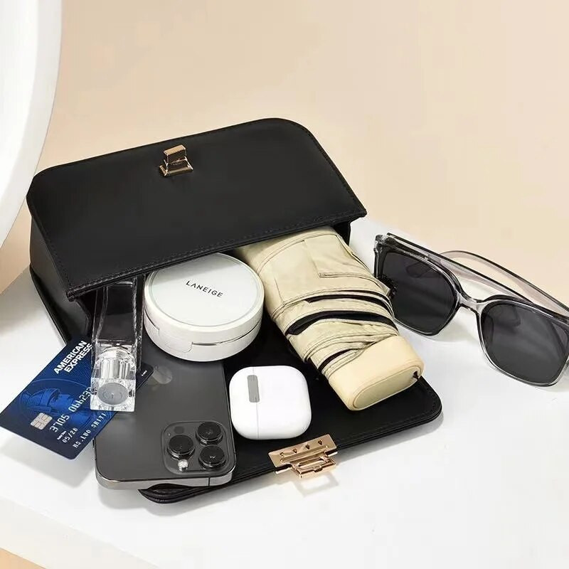 Klasične ženske torbe na rame Svestrana nježna torba s lancem Moderna i jednostavna mala četvrtasta torba