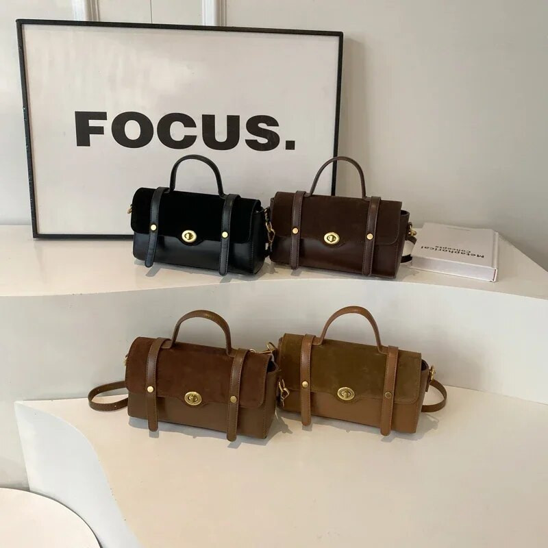 Ρετρό γυναικείες τσάντες ώμου Νέα τάση με φερμουάρ 2024 Simplicity casual ευέλικτες γυναικείες τσάντες χιαστί Bolsas Para Mujeres