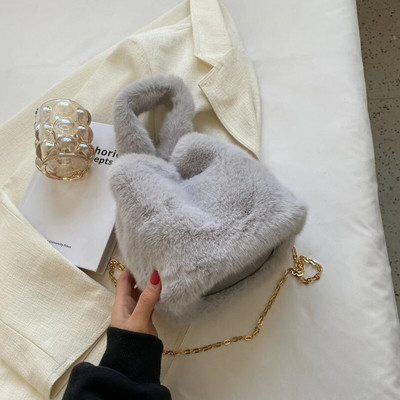 2023 m. žiemos pliušinis moteriškas krepšys mielas minkštas dirbtinis kailis mažas krepšys mados tendencijos rankinės ant pečių skersiniai krepšiai piniginė