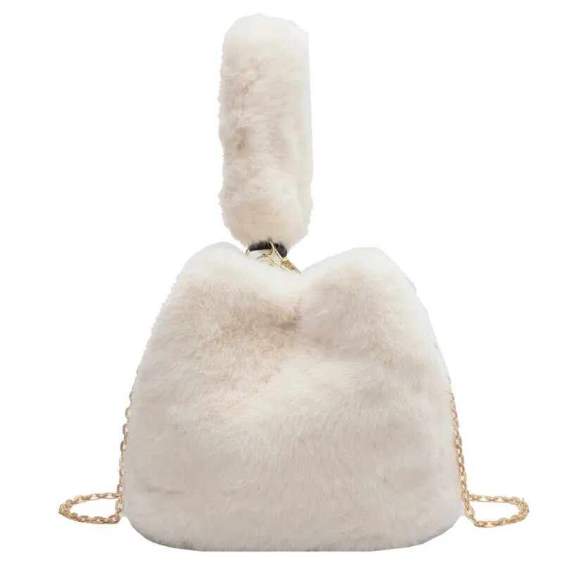 2023 m. žiemos pliušinis moteriškas krepšys mielas minkštas dirbtinis kailis mažas krepšys mados tendencijos rankinės ant pečių skersiniai krepšiai piniginė