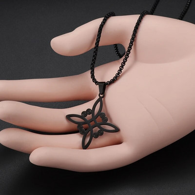 Senovinis vikingų keltų mazgas pakabukas Vyriška grandinėlė Nordic Odin Trinity Viking karoliai Amuletas papuošalai Dovana