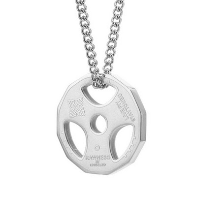 Roostevabast terasest Fitnessi hantli ripatsiga kaelakee kaaluplaadi kangiketi ripatsiga treeningkaelakee meestele ehted