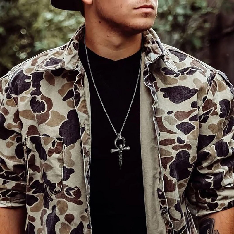 „Vnox“ gotikos kaukolės karoliai vyrams, senovinis nerūdijančio plieno „Anka“ skeleto pakabukas su kubietiška dėžute, sukrauta apykakle