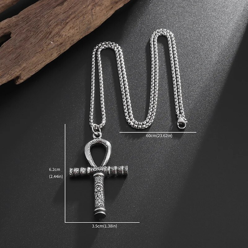 Ancient Egyptian Pharaoh Eye of Horus Patronus μενταγιόν Ανδρικό κολιέ Ankh Cross Ανδρικό Vintage τυχερό κοσμήματα φυλαχτό