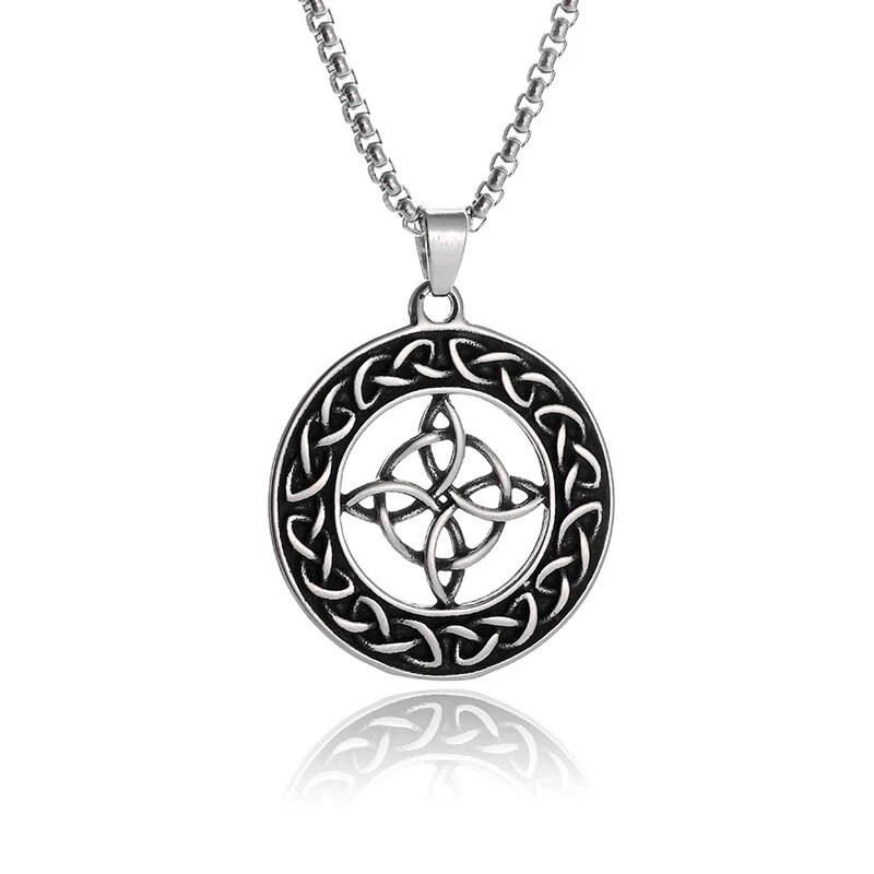 Κρεμαστό vintage Viking Celtic Knot Witchcraft Witch Knot Lucky Irish Knot Κολιέ Ανδρικά Γυναικεία κοσμήματα Φυλαχτό