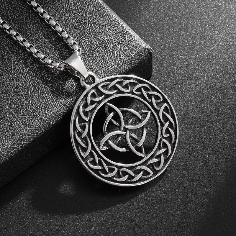 Κρεμαστό vintage Viking Celtic Knot Witchcraft Witch Knot Lucky Irish Knot Κολιέ Ανδρικά Γυναικεία κοσμήματα Φυλαχτό