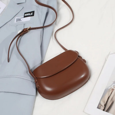 2023 Νέα μόδα ρετρό τσάντα σέλας Mini τσάντα χιαστί, ευέλικτη και απλή φορητή τσάντα ώμου