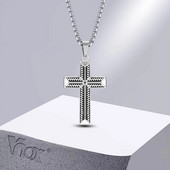 Vnox stilingi kryžminiai karoliai vyrams, nerūdijančio plieno tvirto kryžiaus pakabukas apykaklės malda Religinės krikščioniškos dovanos papuošalai