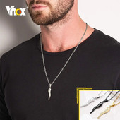 Vnox Horn kaelakeed meestele, naised, vabaaja roostevabast terasest laineline ripats, lihtsad lihtsad tüdrukute poiste kaelaripatsid