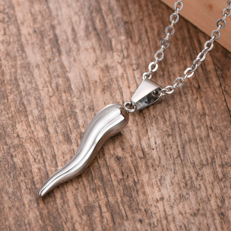 Vnox Horn kaelakeed meestele, naised, vabaaja roostevabast terasest laineline ripats, lihtsad lihtsad tüdrukute poiste kaelaripatsid