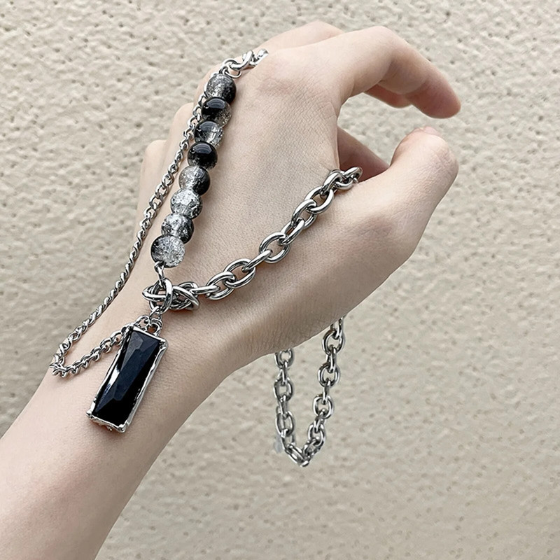 Mprainbow meeste stiilsed mustast kivist kaelakeed, šikk kahekihiline kettkrae, sõbranna isadepäeva kingitus sünnipäevapeoks