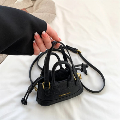 Summer Candy Color Mini Shell PU nahast string õlakotid naistele Trend huulepulk Väikeste laste rahakotid ja käekotid