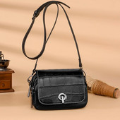 100% veisenahast naiste minikrokodillimustriga ristkeha kotid Moedisaineri õlakäekotid ja rahakotid Nahast messenger Sac