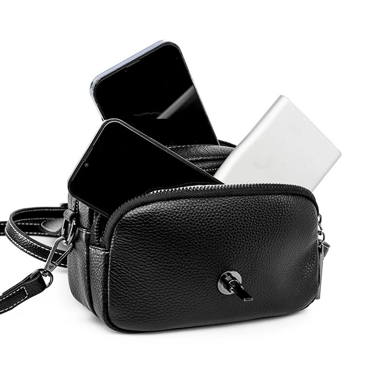 100% veisenahast naiste minikrokodillimustriga ristkeha kotid Moedisaineri õlakäekotid ja rahakotid Nahast messenger Sac