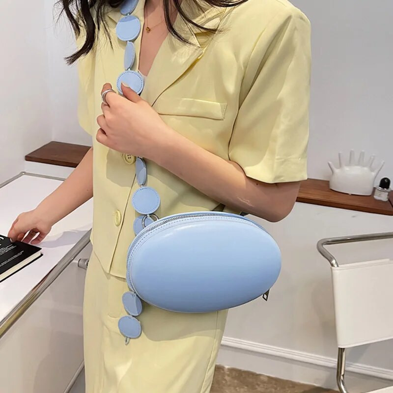 Madingas ovalaus dizaino Crossbody krepšys moterims Mini rankinė ant pečių ir piniginės Kokybiška odinė žinutė krūtinės krepšys moteriška prabangi rankinė