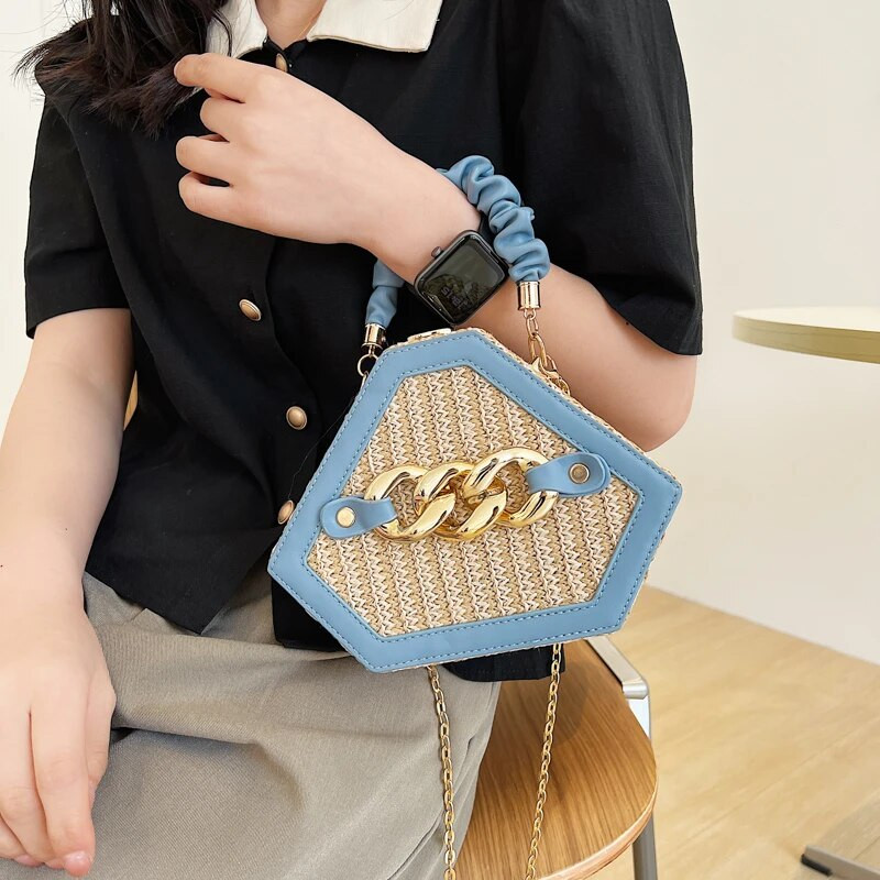 Καλοκαιρινές ψάθινες τσάντες για γυναίκες υψηλής ποιότητας κουτί τσάντα bohemia τσάντα ώμου μοδάτες τσάντες και τσάντες σχεδιαστής Crossbody bag clutch