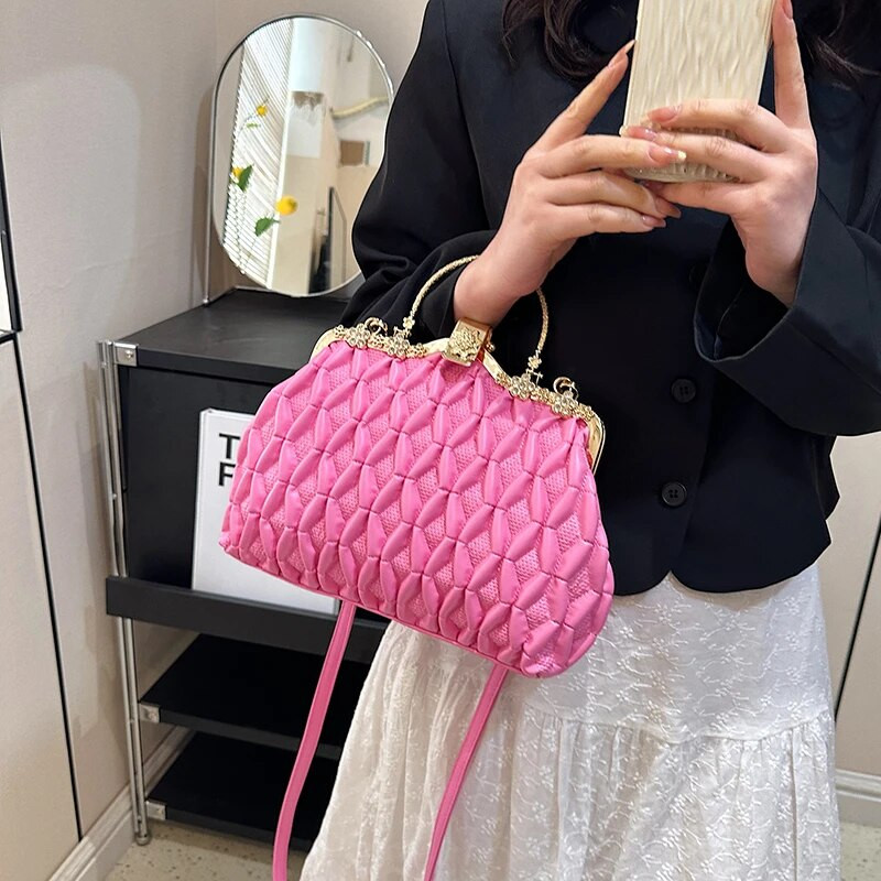 Prabangi moteriška rankinė Trend Shell Design Pečių krepšys Piniginė Summer Candy Spalva Odinis Crossbody Bag Lady Vakarinis krepšys Satchel