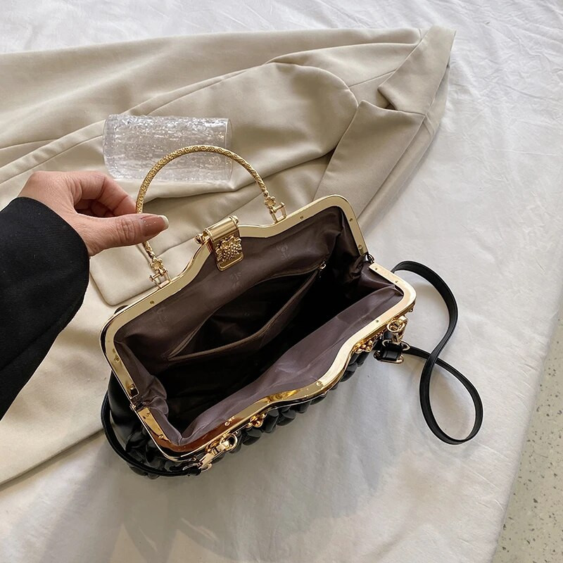 Prabangi moteriška rankinė Trend Shell Design Pečių krepšys Piniginė Summer Candy Spalva Odinis Crossbody Bag Lady Vakarinis krepšys Satchel