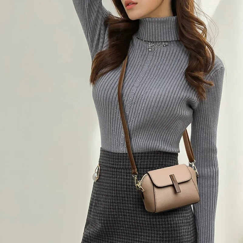 Σχεδιαστής πολυτελείας μονόχρωμη γυναικεία μικρή τσάντα μόδας τσάντα ώμου αγγελιοφόρος γυναικεία pu Δερμάτινη τσάντα χιαστί Bolsas