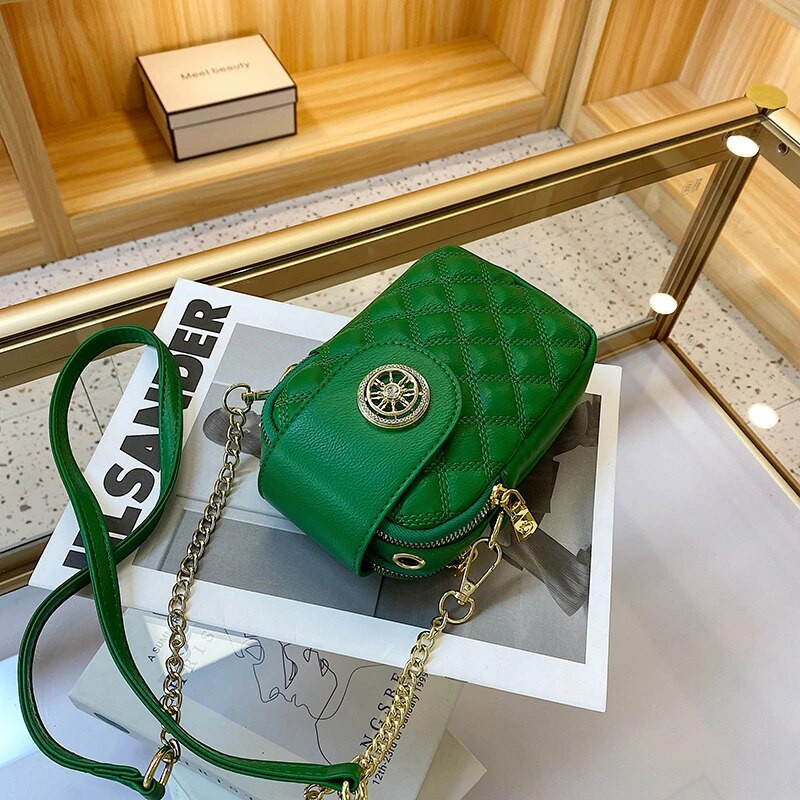 Naiste käekotid Kahekihilised disainerid pöörlevad metallist lukuga õlakotid Mood Uus luksusbrändi naiste käekott