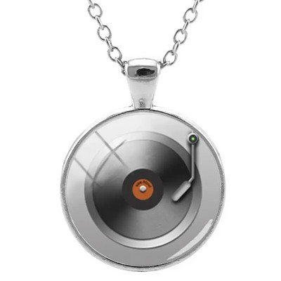 JWEIJIAO Šareni diskovi Ogrlica Disk s pločama Klasična glazba Simbol Privjesci Privjesak Hiphop Lanac noćni klubovi Punk Nakit H484