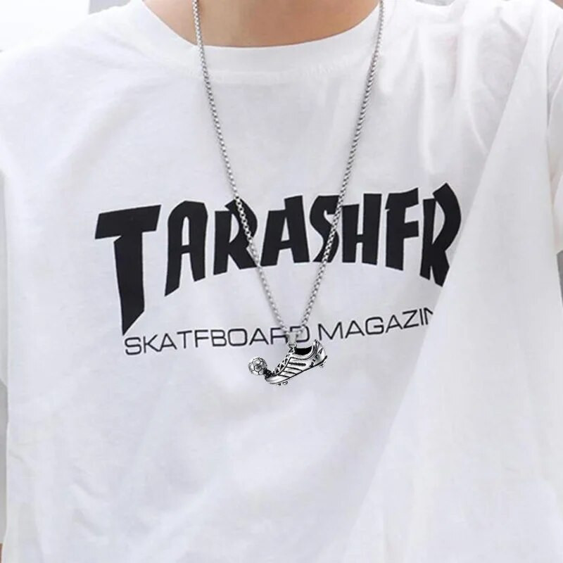 Nauja madinga Sportinė avalynė Futbolas Vyriški karoliai, gerbėjai, atletai, lydinio plieno pakabukai, karoliai iš lydinio papuošalai vakarėliui skirtos dovanos