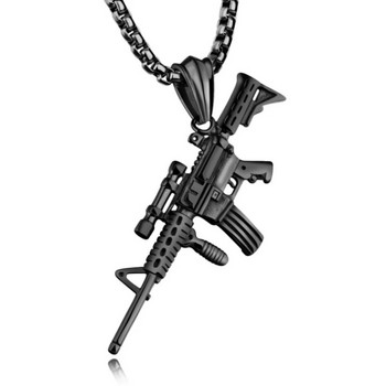 Μόδα AK-47 Κρεμαστό όπλο Uzi Κολιέ ανδρικό Rock Hip Hop Party Κοσμήματα Δώρο
