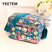 Moodne lilleline mitmevärviline prinditud lõuend Naiste käekott Trend õlakott Nailonist vabaaja sõnumikott Vanema kingitus