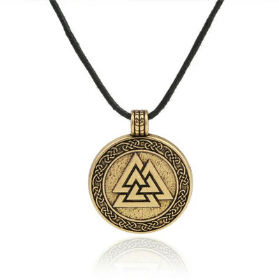 Teamer Vintage Men Ethnic Viking Κολιέ Warrior Scandinavian Amulet Valknut Odin's Symbol of Norse Runes Pendant κολιέ