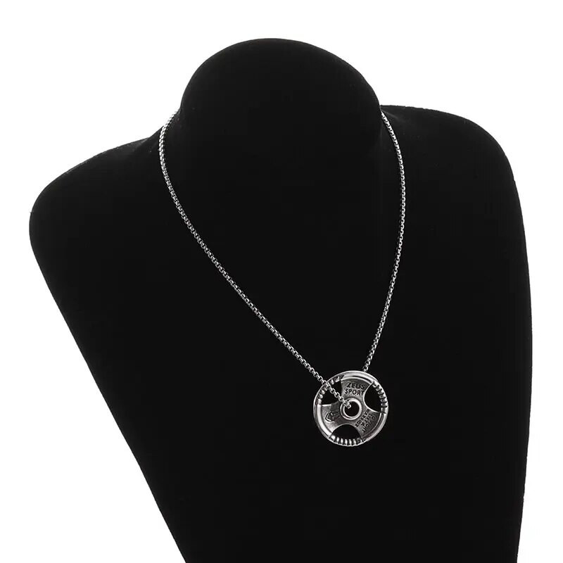 Tõstmise taldrikud kangi hantliplaadi ripats Meeste kulturismi jõusaali treening Harjutus kaelakee naiste jõusaali ehted;