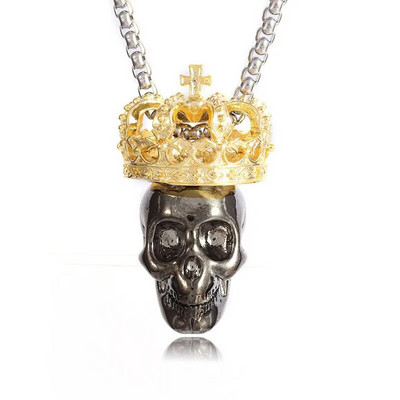 Colier vintage gotic Hell Reaper Scythe pandantiv cu demon mistic pentru bărbați, bijuterii de tendință de Halloween cu personalitate punk