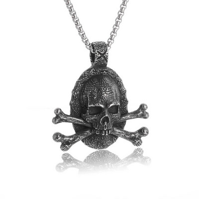 Colier vintage gotic Hell Reaper Scythe pandantiv cu demon mistic pentru bărbați, bijuterii de tendință de Halloween cu personalitate punk
