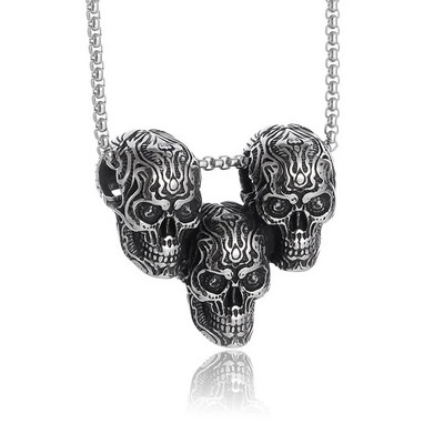 Colier vintage gotic Hell Reaper Scythe pandantiv cu demon mistic pentru bărbați, bijuterii de tendință de Halloween cu personalitate punk