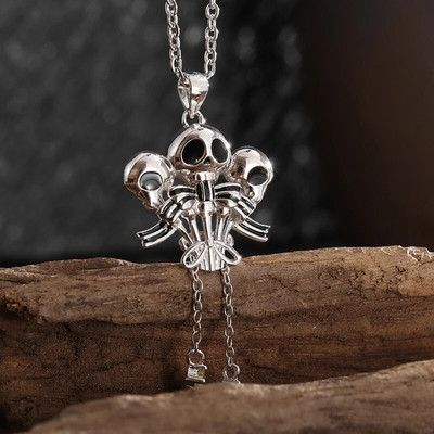 Colier vintage gotic Hell Reaper Scythe pandantiv cu demon mistic pentru bărbați, bijuterii de tendință de Halloween cu personalitate punk