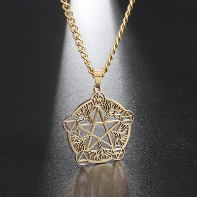 Senoviniai raganos mazgo karoliai nerūdijančio plieno stebuklingas mazgas Pagan Wicca simbolis pakabukas vyrams Moterų keltų mazgų papuošalai dovanos