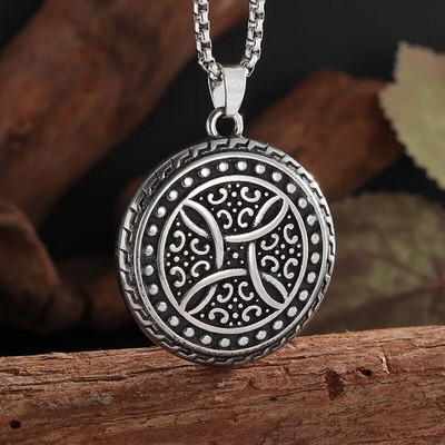 Senoviniai raganos mazgo karoliai nerūdijančio plieno stebuklingas mazgas Pagan Wicca simbolis pakabukas vyrams Moterų keltų mazgų papuošalai dovanos