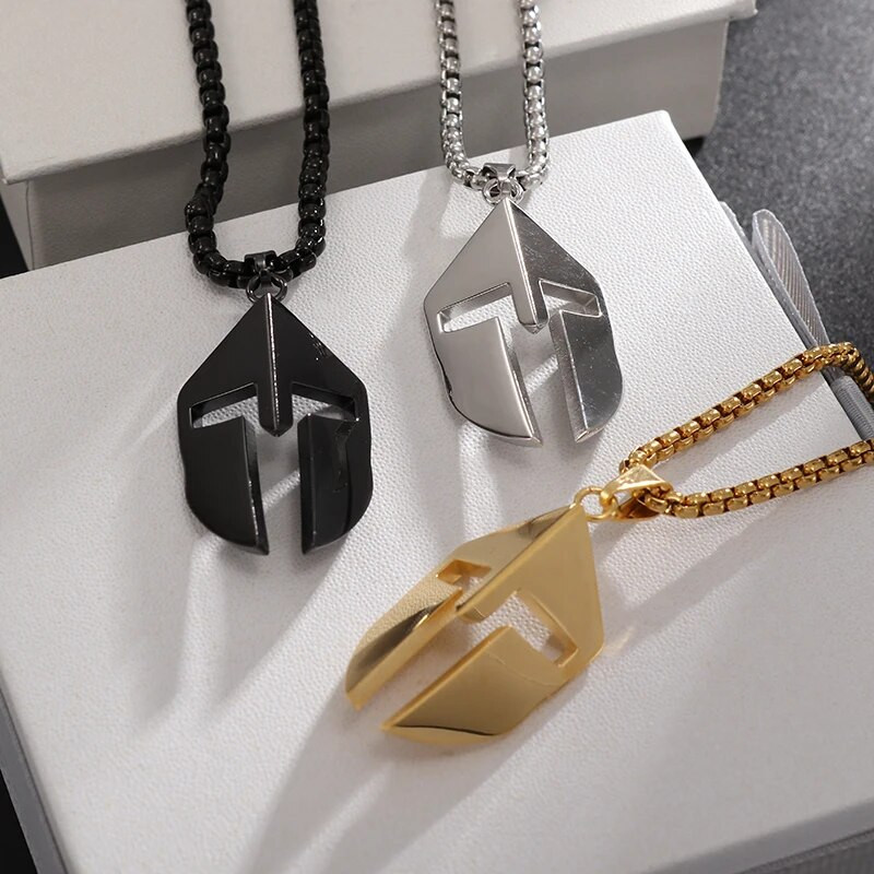 Ares Spartan Helmet Ogrlica Vintage šarm Ručno rađeni privjesak za muškarce Žene Punk Hip Hop Party Nakit za maturalnu večer Pokloni